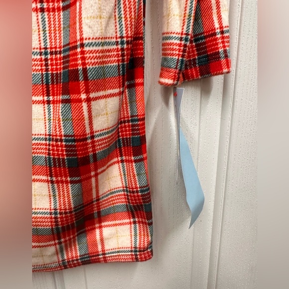 NWT Brushed Fleece plaid Christmas holiday nightgown size M (8) - Picture 3 of 7